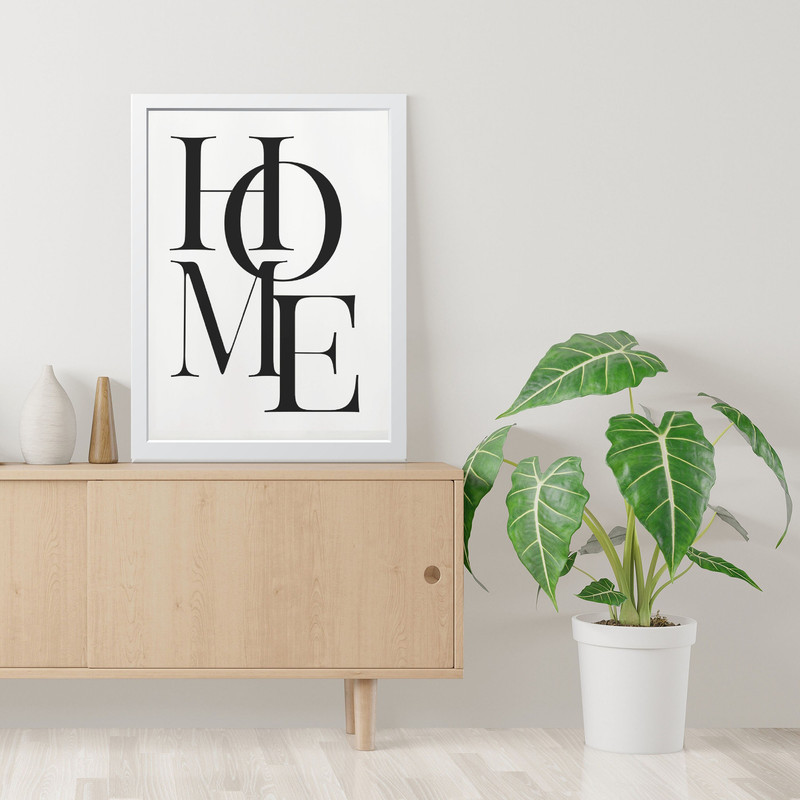 تابلو مدل مینیمال HOME کدm2690-w