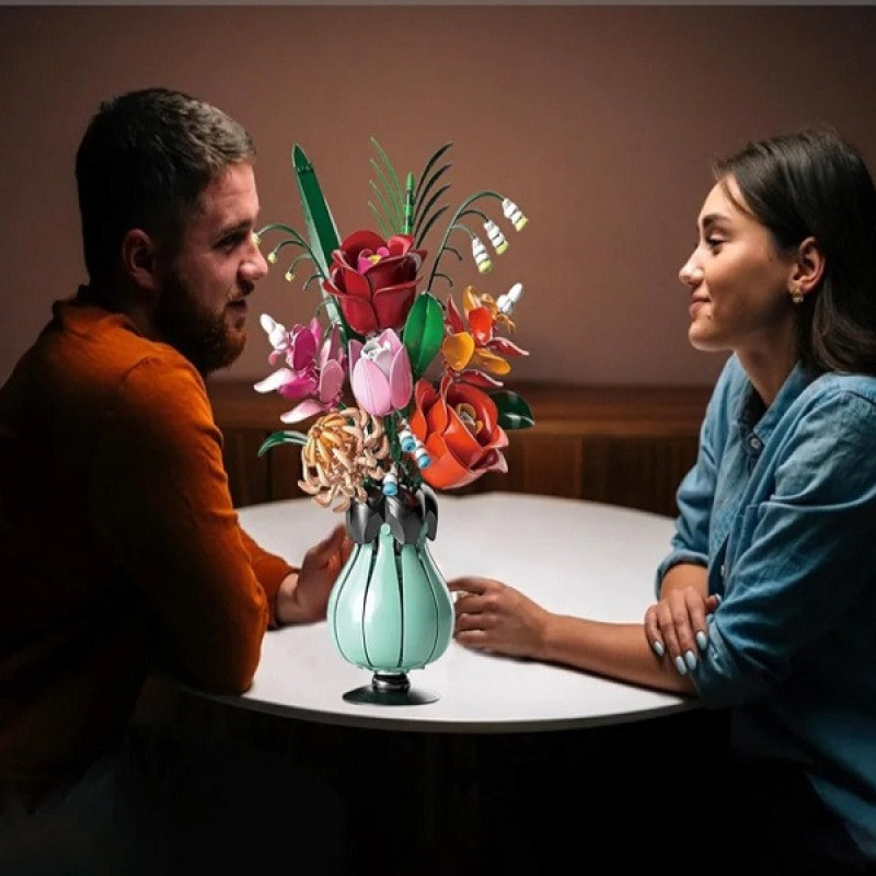 ساختنی 566 تکه مدل گلدان گل رز طرح BELISAMA FLOWER کد 13069