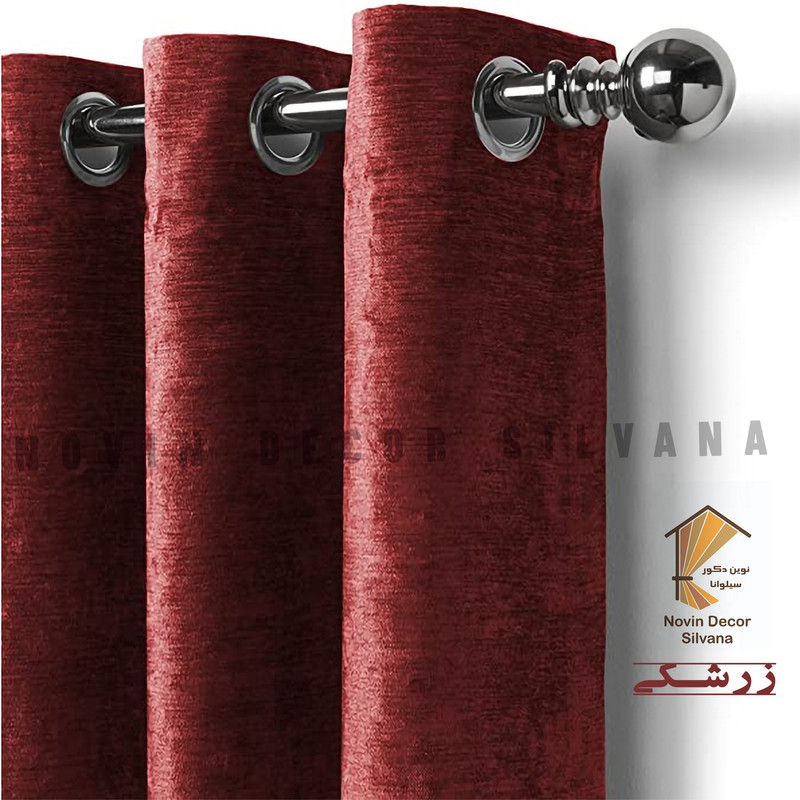 پرده پانچ نوین دکور سیلوانا مدل مخمل شانل سایز 200 × 280 سانتی‌متر