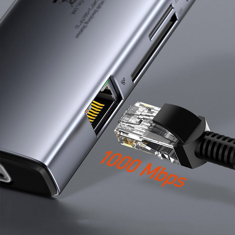 هاب 9 پورت usb-c باسئوس مدل CAHUB-CU0G