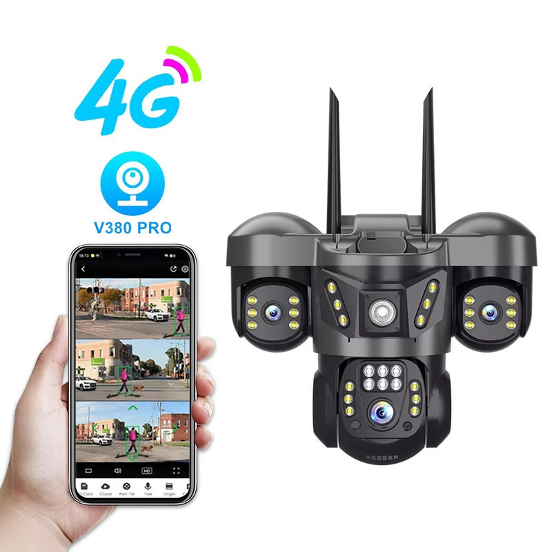 دوربین مداربسته تحت شبکه سه لنزی 12 مگاپیکسل مدل SC31-G-L 4G با قابلیت چرخش 360 درجه، دید در شب، تشخیص حرکت هوشمند، مکالمه دو طرفه و مقاوم در برابر آب