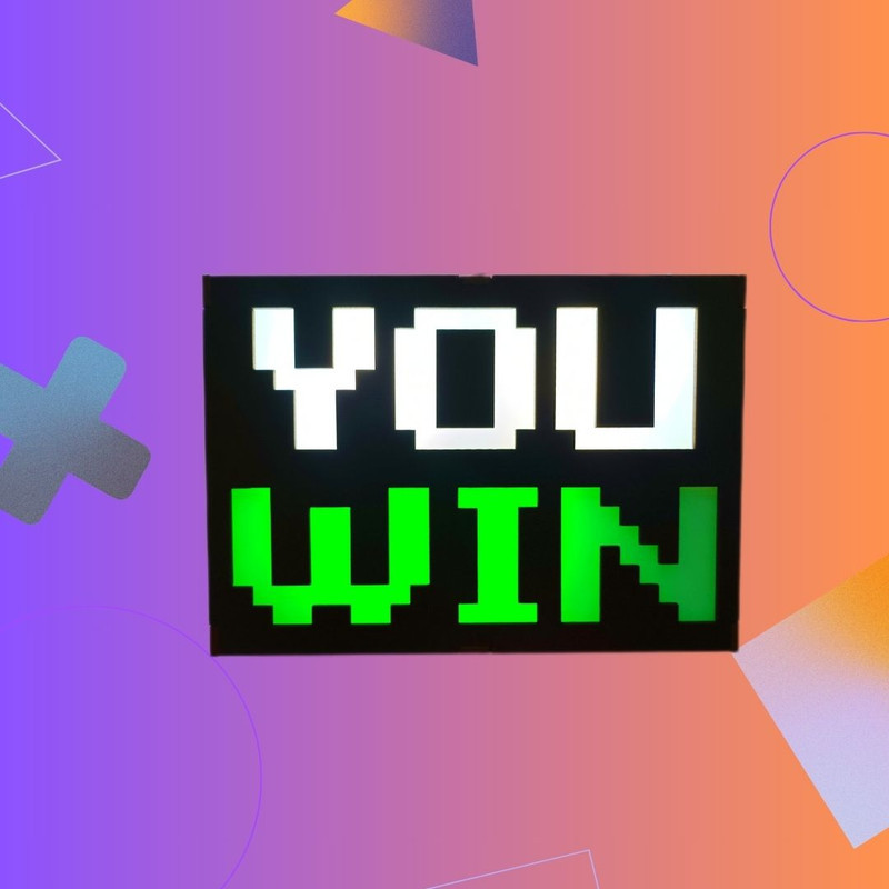 آیکون لایت گیم لند پلاس مدل YOU WIN