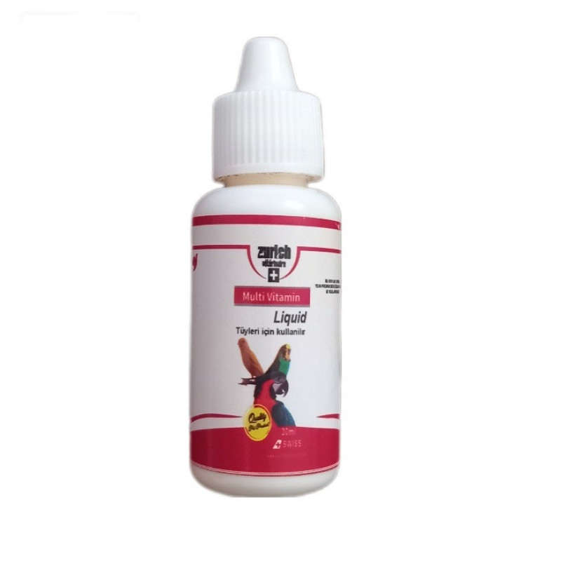 قطره مولتی ویتامین پرندگان زوریخ مدل multi Vitamin وزن 90 میلی لیتر بسته 3عددی