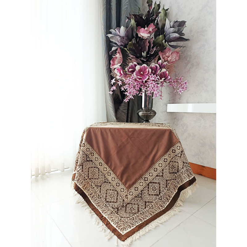 رومیزی مخمل مدل سنتی B100