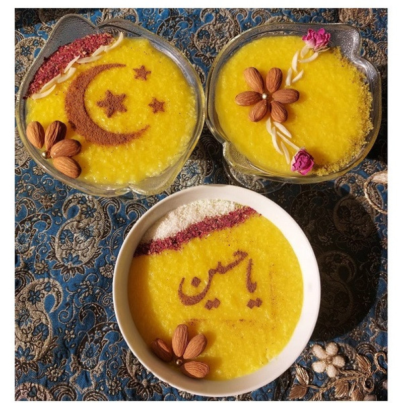 شابلون تزیین به گز مدل اسماء متبرکه ائمه مجموعه 16 عددی