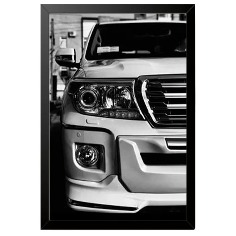 تابلو بکلیت طرح ماشین و خودرو تویوتا لندکروز Toyota LandCruiser مدل B-po1994 فریم مشکی