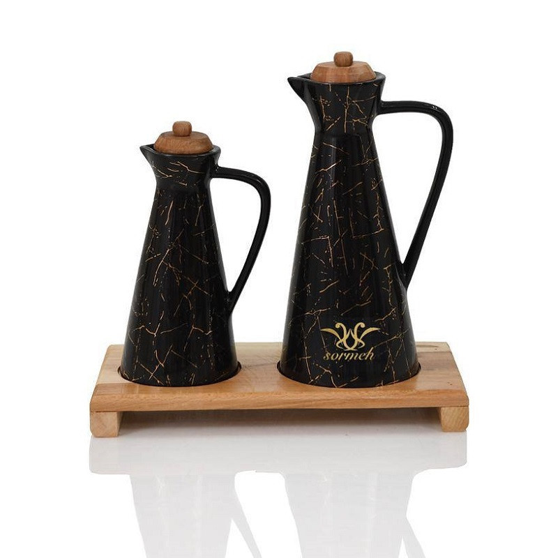 روغن ریز و آبلیمو خوری سرمه مدل ماربل بسته 2 عددی