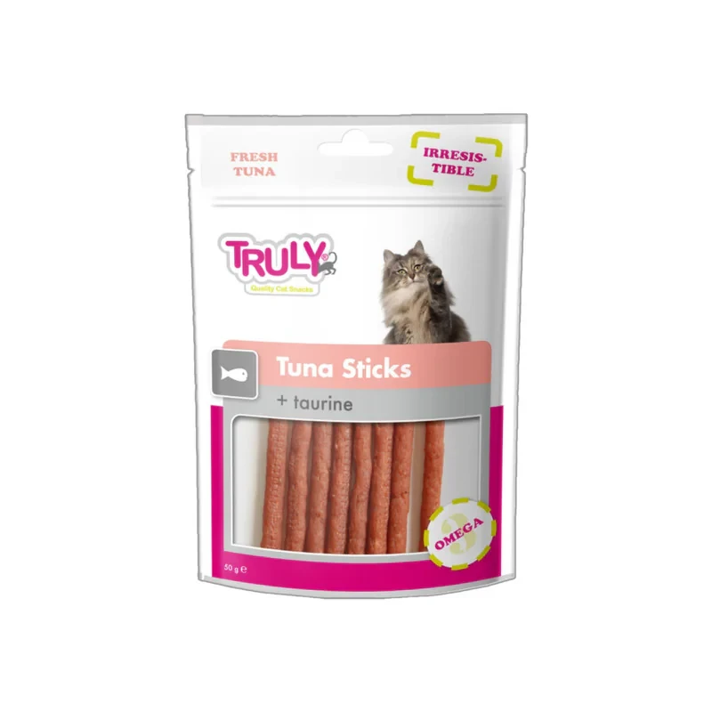 تشویقی گربه ترولی مدل Tuna sticks Taurine وزن 50 گرم