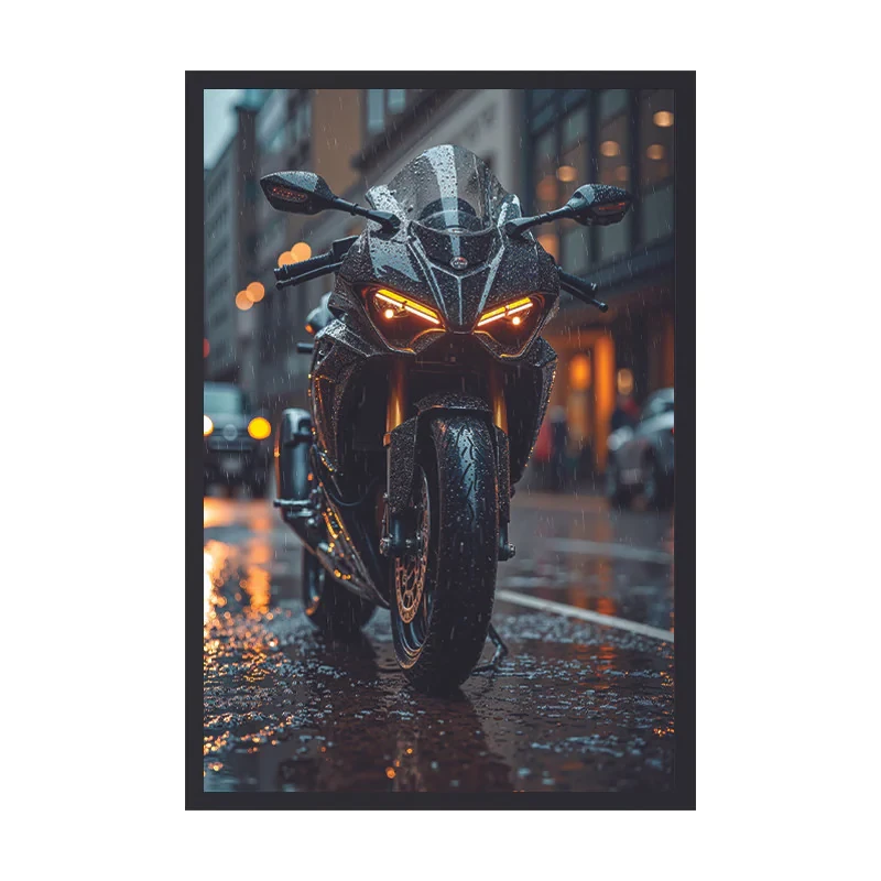 تابلو طرح موتور سیکلت کد 01 فریم مشکی