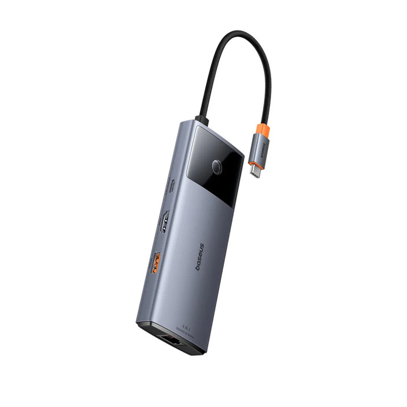 هاب 6 پورت USB-C باسئوس مدل Metal Gleam Series 2