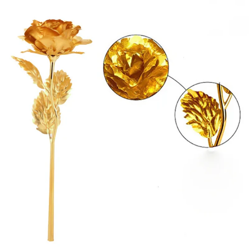 گل رز مصنوعی مدل Gold مجموعه 6 عددی
