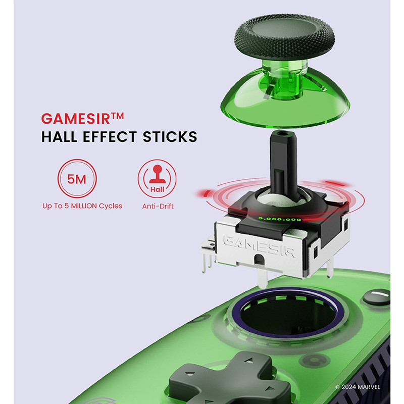 دسته بازی گیمسر مدل G8+ GALILEO WIRELESS طرح HULK