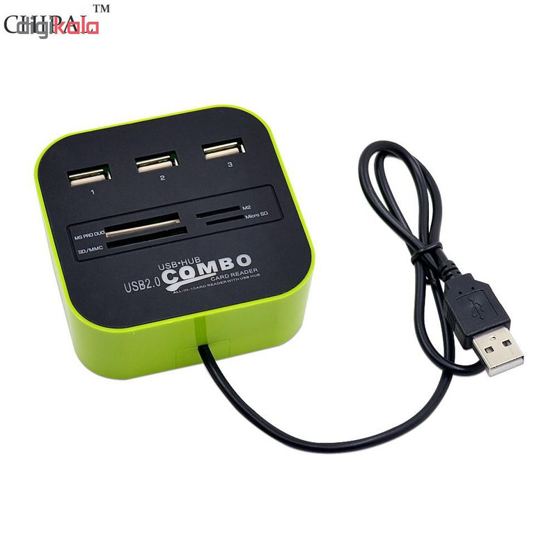هاب 3 پورت USB و رم ریدر ایکس پی پروداکت مدل XP-HC836