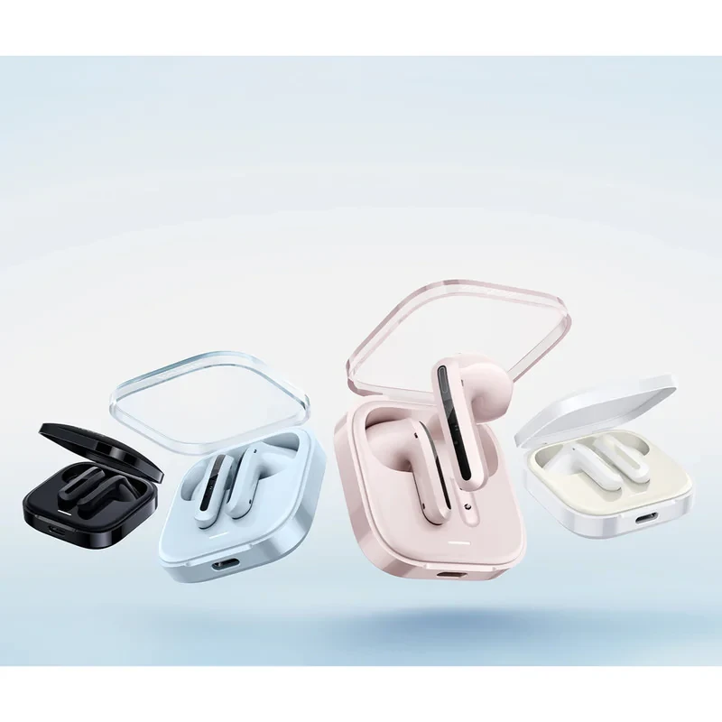 هدفون بلوتوثی شیائومی مدل Redmi Buds 6 Active با نویز کنسلینگ میکروفون (ENC)، درگاه شارژ USB Type-C، دارای دو میکروفون با قابلیت حذف نویز، پشتیبانی از فرمان لمسی، مقاوم در برابر رطوبت و عرق (IPX4)