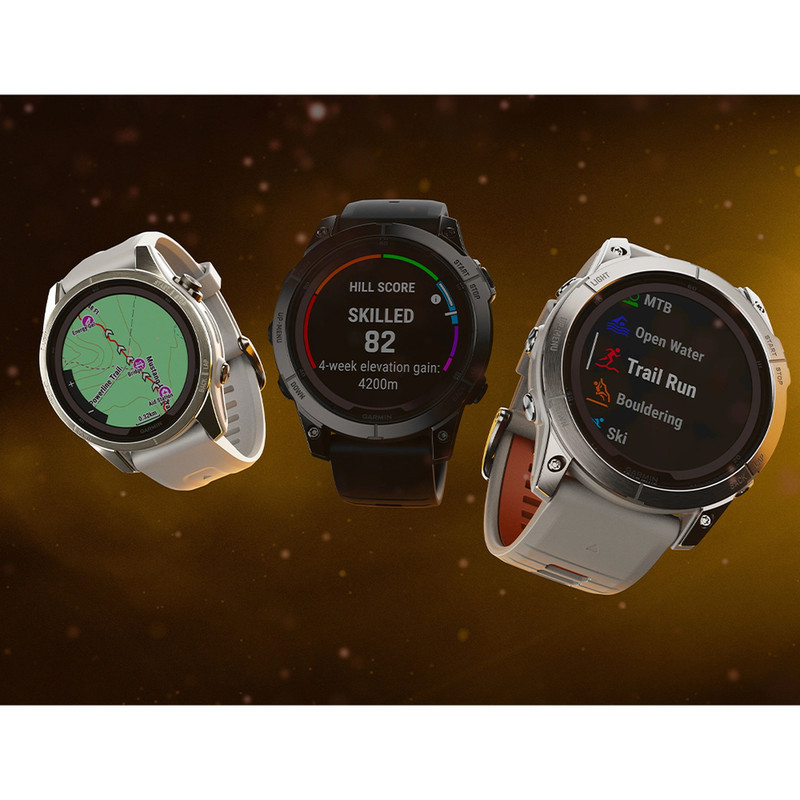 ساعت هوشمند گارمین مدل Fenix 7x SOLAR دارای قابلیت های صفحه نمایش لمسی , کنترل موسیقی (Music Player) , کنترل سطح اکسیژن خون، بند سیلیکون