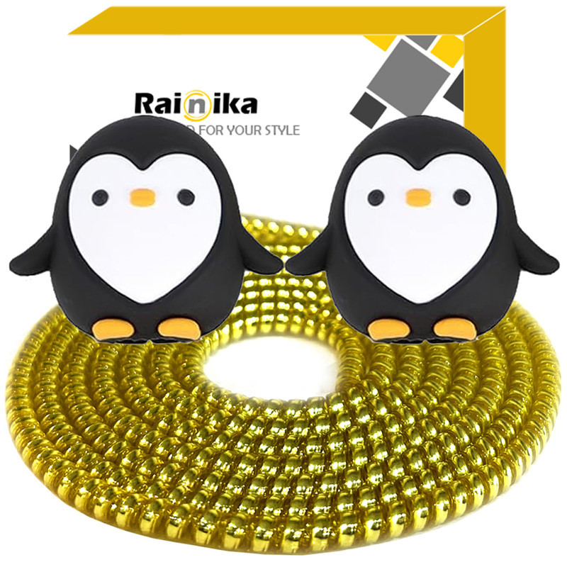 محافظ کابل شارژ و هندزفری رینیکا مدل Penguin Bla KK 03 مجموعه 3 عددی