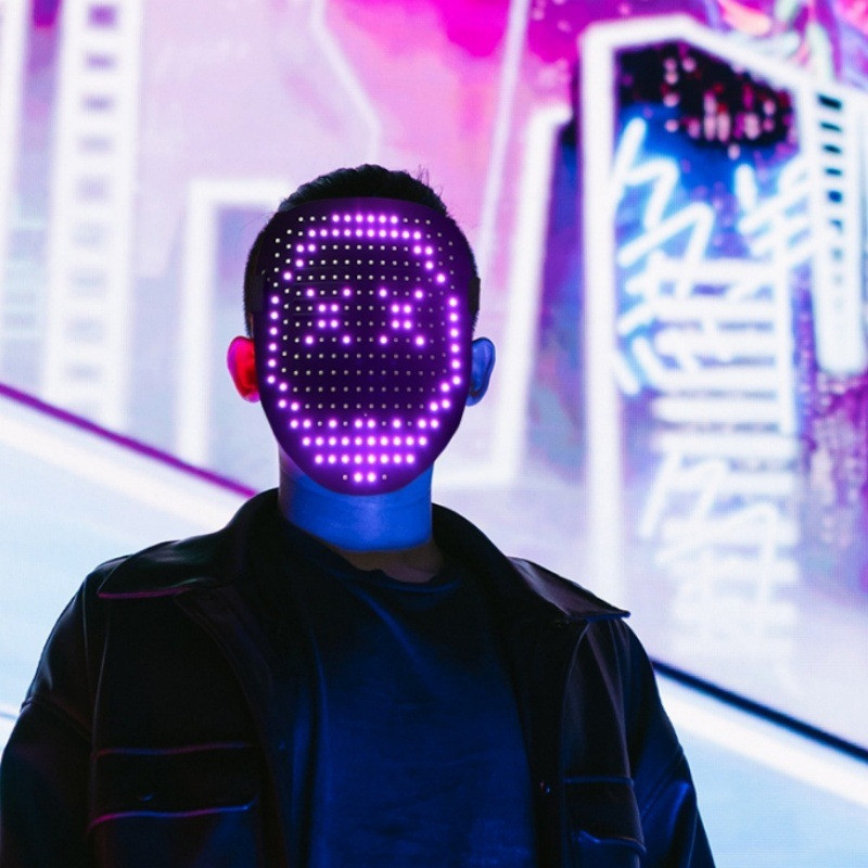 ماسک ایفای نقش مدل تمام LED پیکسلی