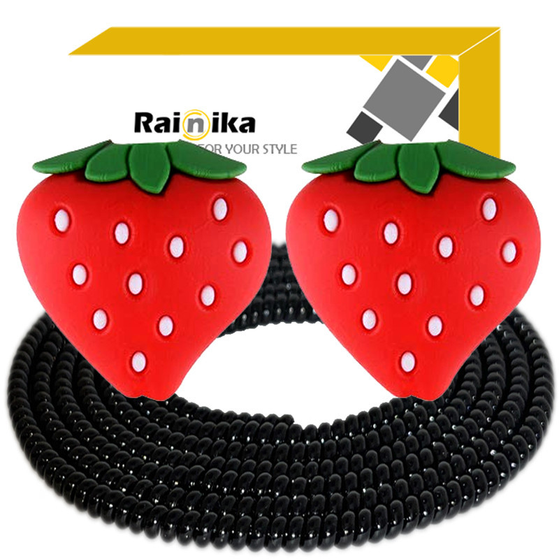 محافظ کابل شارژ و هندزفری رینیکا مدل Strawberry KK 03 مجموعه 3 عددی
