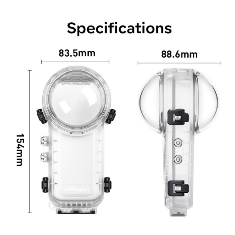 قاب ضد آب اینستا 360 مدل dive case مناسب برای دوربین ورزشی insta360X4