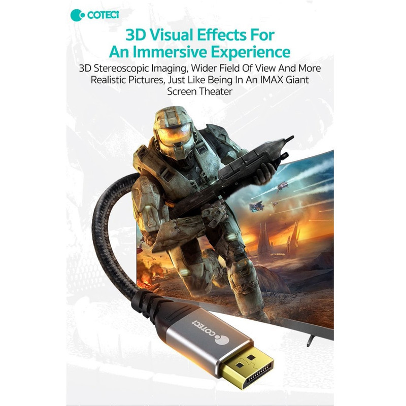کابل Display Port به HDMI یوسمز مدل 87406 طول 3 متر