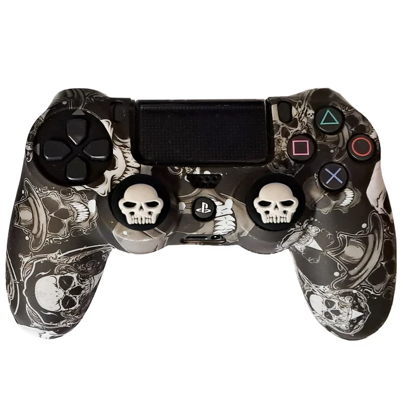 محافظ دسته پلی استیشن 4 طرح جمجمه مدل Skull PS4290 به همراه روکش آنالوگ