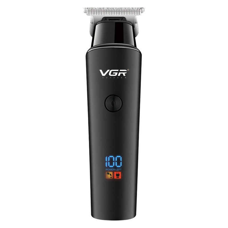 ماشین اصلاح موی سر و صورت وی جی آر مدل 937 با طراحی ارگونومیک، نمایشگر دیجیتال، باتری 2000 میلی‌آمپر ساعت، شارژ USB و سه شانه قابل تنظیم برای اصلاح دقیق و چند حالته
