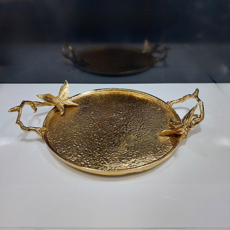 سینی مدل آلومینیوم طرح چکشی پروانه