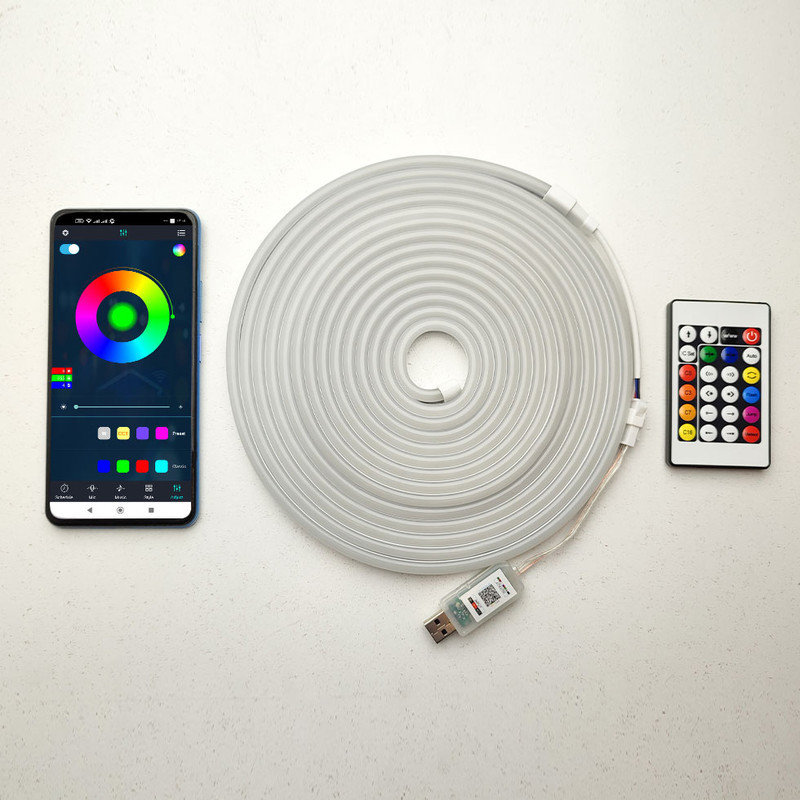 ریسه ال ای دی مدل فلکسی LED-NEON--IC-RGB طول 5 متر