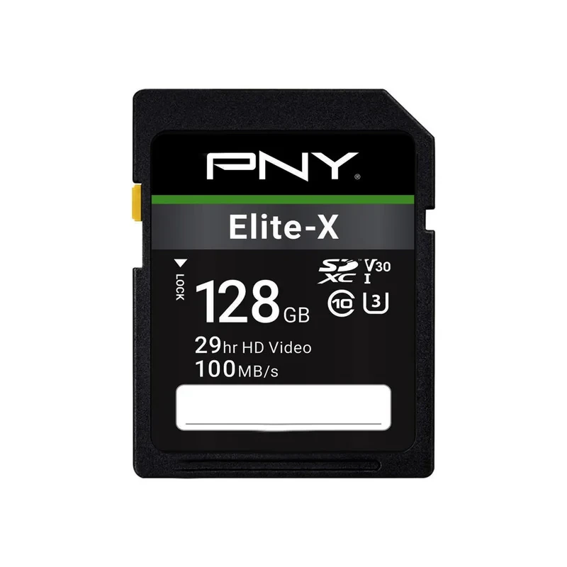 کارت حافظه SDXC پی ان وای مدل Elite-x کلاس 10 استانداردUHS-I U3سرعت 100MBsظرفیت 128گیگابایت