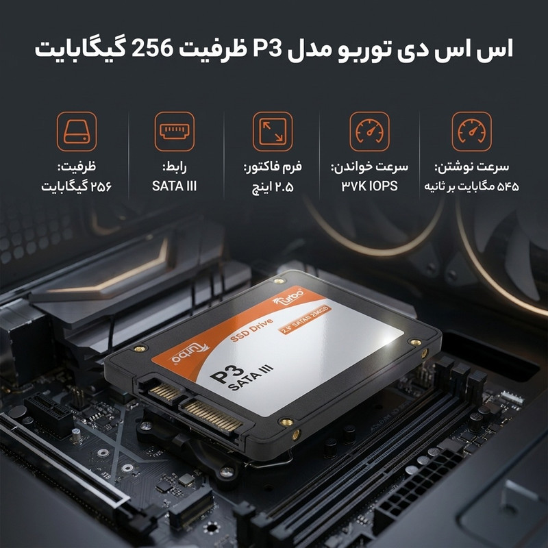 اس اس دی اینترنال SATA III توربو مدل P3 ظرفیت 256 گیگابایت