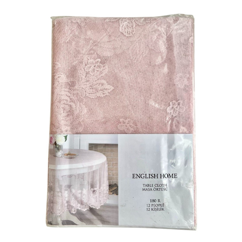 رومیزی انگلیش هوم مدل Glam Rose سایز 180x180 سانتی‌متر