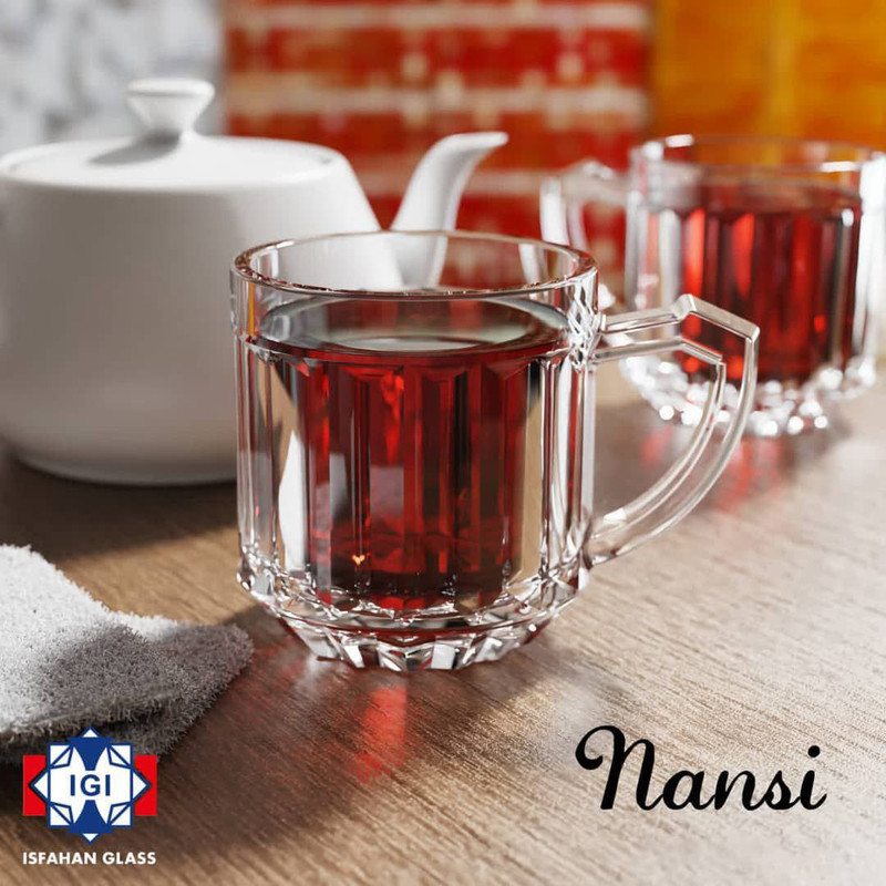 فنجان شیشه و بلور اصفهان مدل NANSI بسته 6 عددی