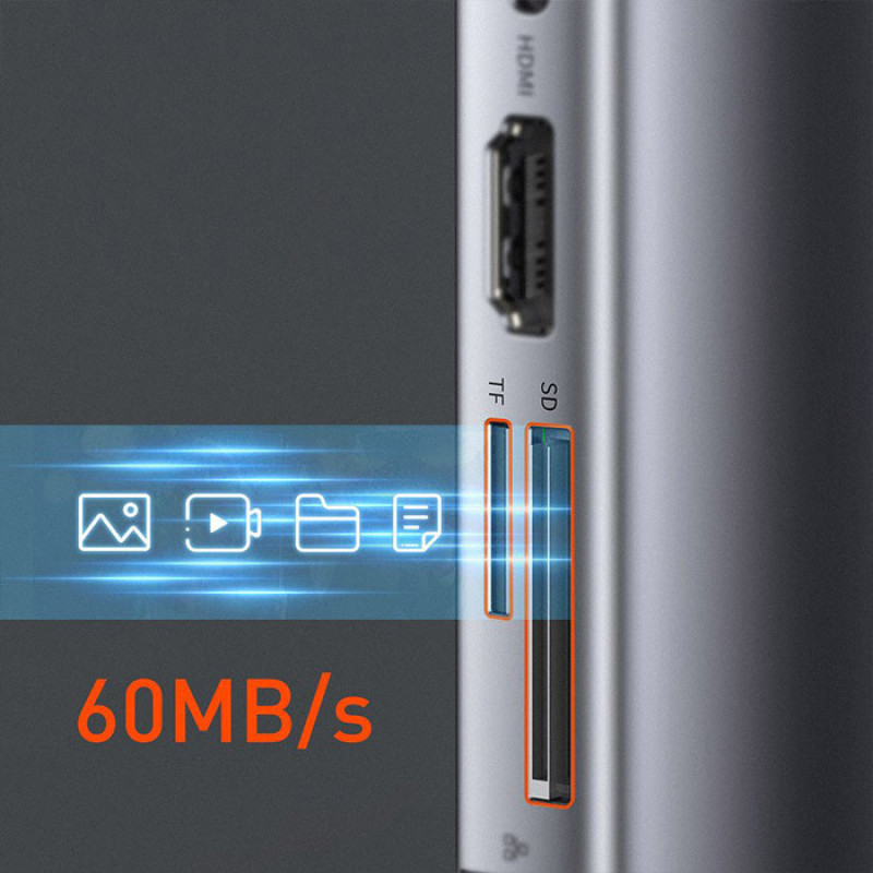 هاب 9 پورت usb-c باسئوس مدل CAHUB-CU0G