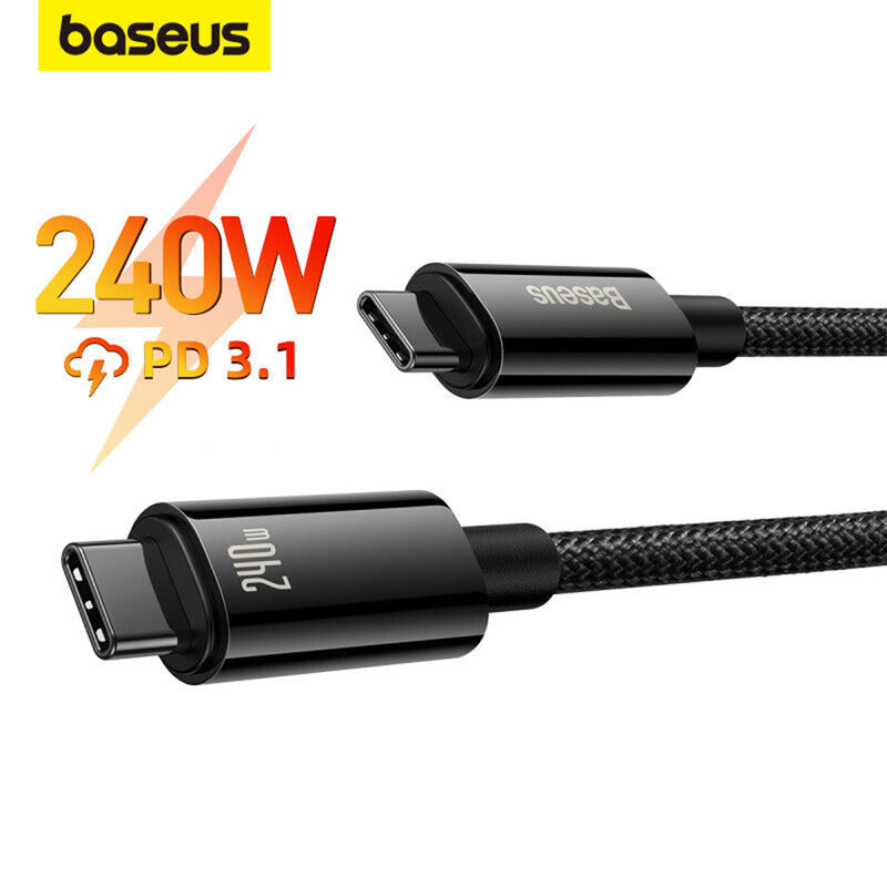 کابل تبدیل USB-C باسئوس مدل (TUNGSTEN  (240W طول 1 متر