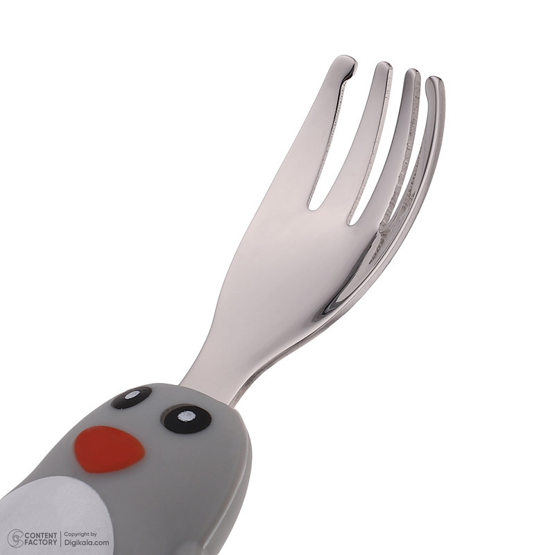 قاشق و چنگال کودک مدل Penguin بسته 2 عددی
