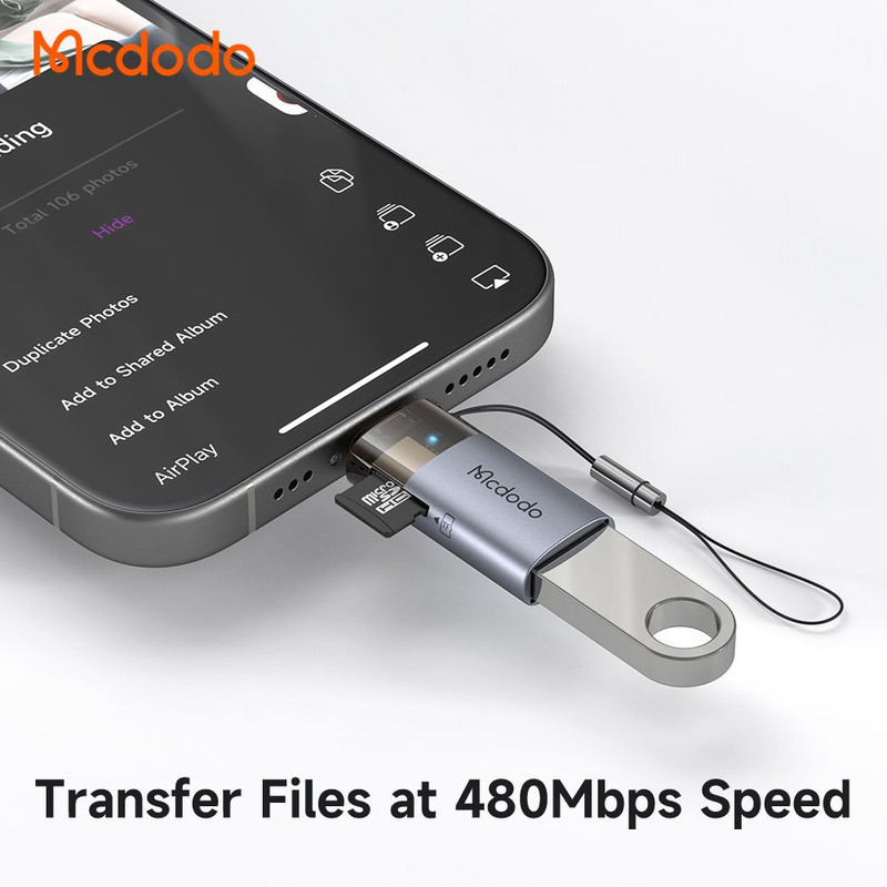مبدل USB  MicroSD به لایتنینگ مک دودو مدل OT-785