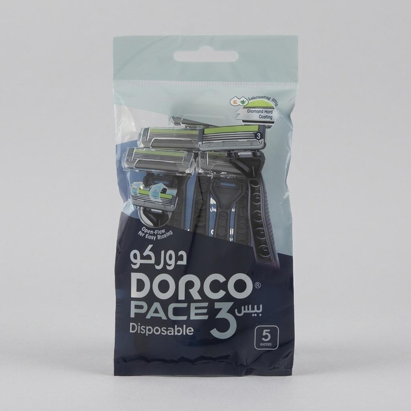 خودتراش دورکو مدل Pace 3 Disposable تحت لیسانس بسته 5 عددی