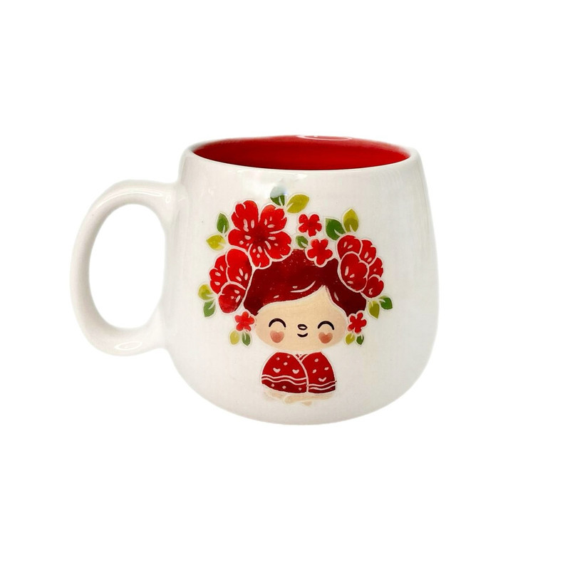 ماگ مدل دختر گل به سر