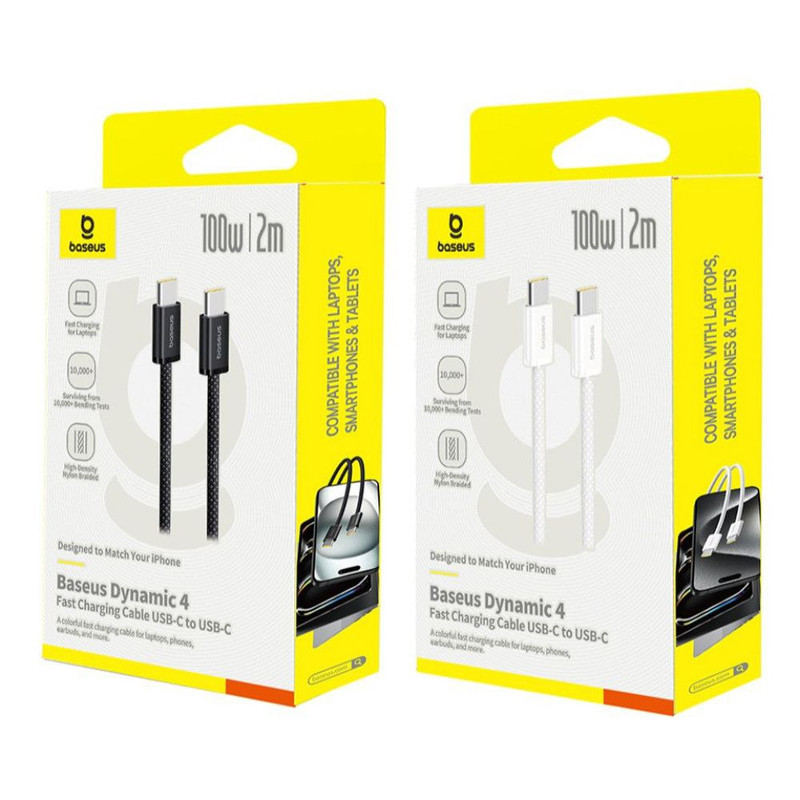 کابل تبدیل USB-C بیسوس مدل Dynamic 4 Series 100W طول 2 متر