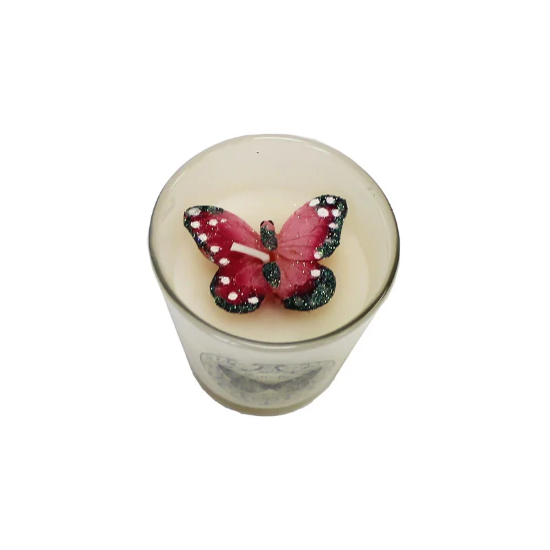 شمع لیوانی مدل Butterfly کد 79-02