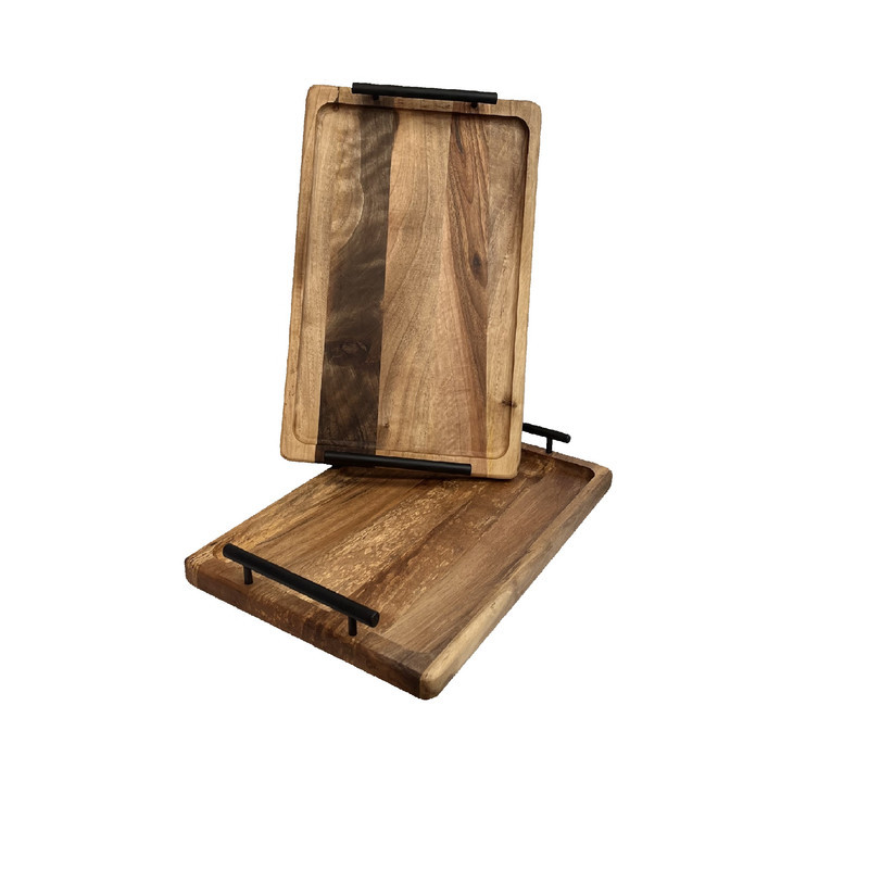 سینی دسته دار مدل چوبی سایز 24*35 سانتی متر