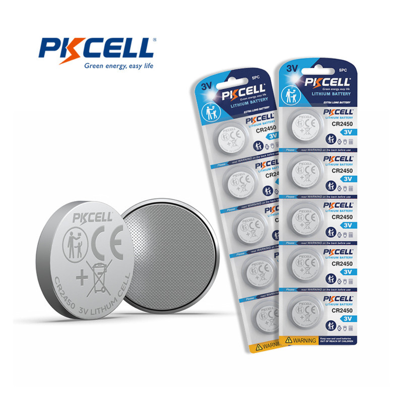 باتری سکه ای پی‌کی سل مدل CR2450 ولتاژ 3V مجموعه 2 عددی