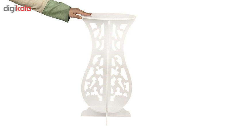 استند گلدان پلی‌نایس مدل 005 سایز کوچک از جنس PVC، ابعاد 27×27×45 سانتی‌متر، وزن 1200 گرم
