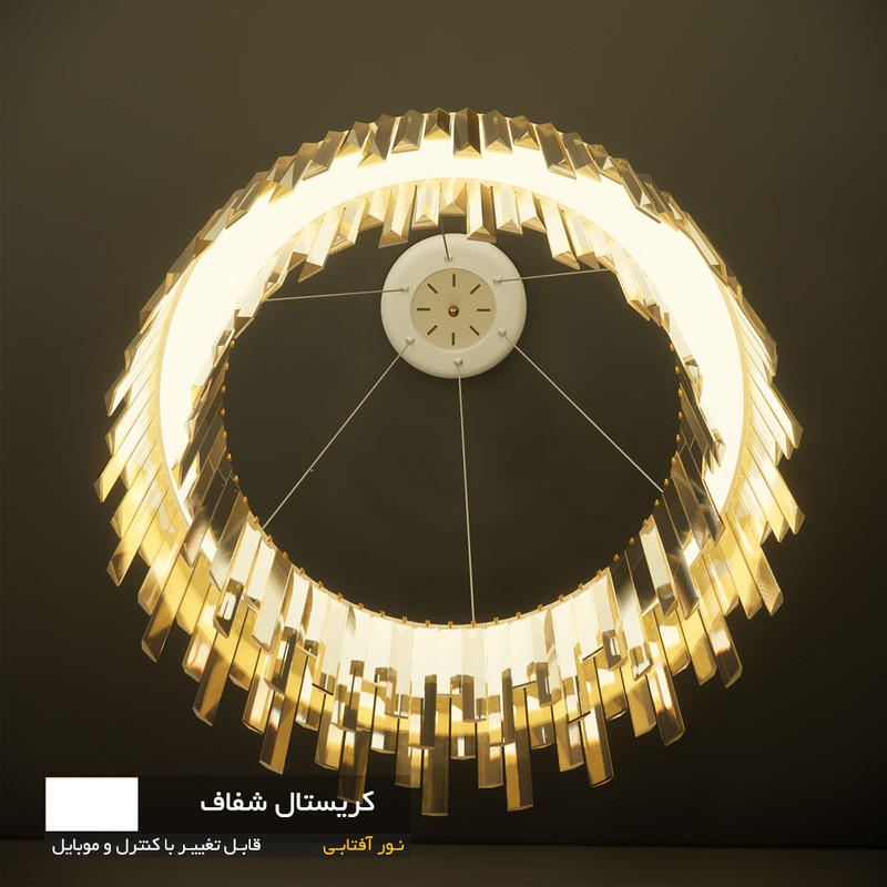 لوستر نورکیا مدل تک حلقه قندیلی کد 1R-55G