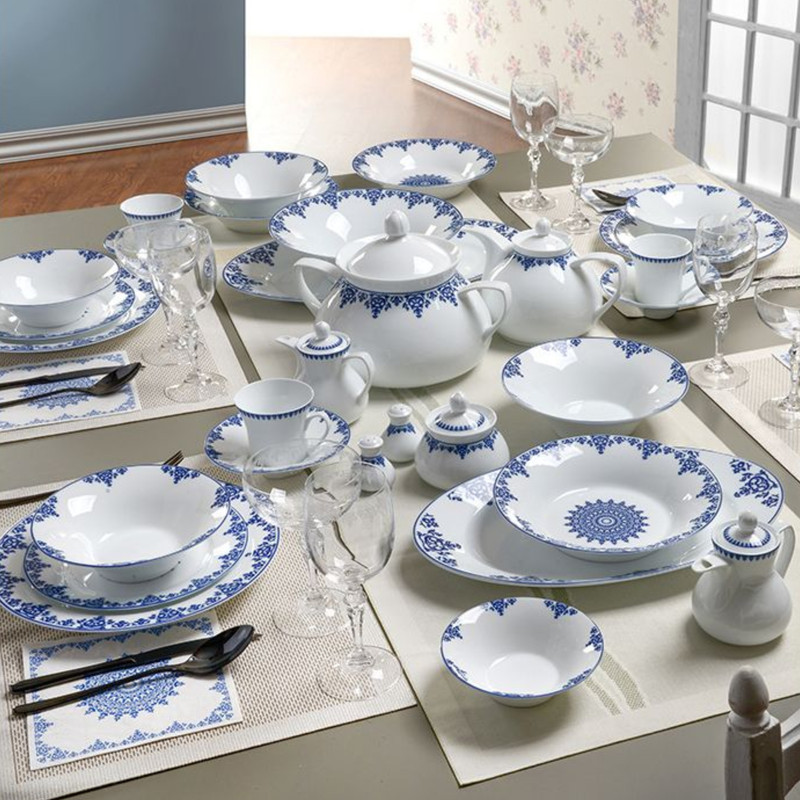 سرویس غذاخوری 108 پارچه 12 نفر چینی زرین ایران مدل Samarkand 108 Pieces High Grade