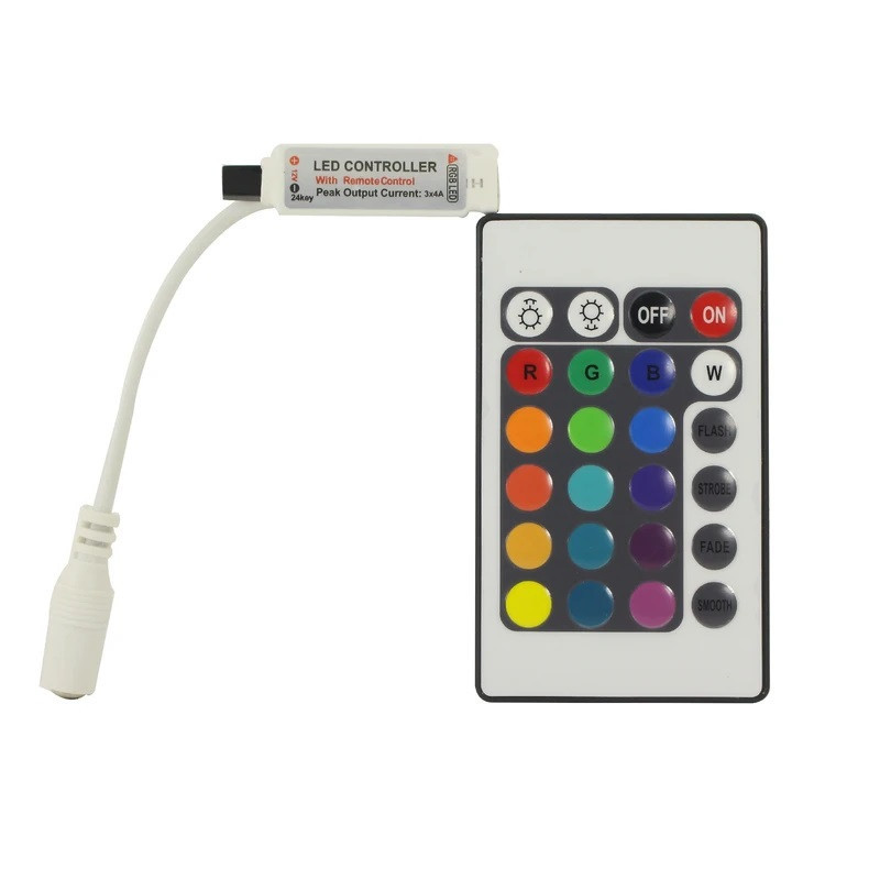 ریسه نئون فلکسی مدل RGB کد 12v طول 2 متر به همراه ریموت و درایور