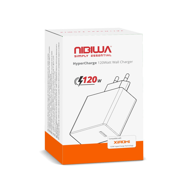 شارژر دیواری 120 وات نیبیوا مدل xiaomi 120w 2