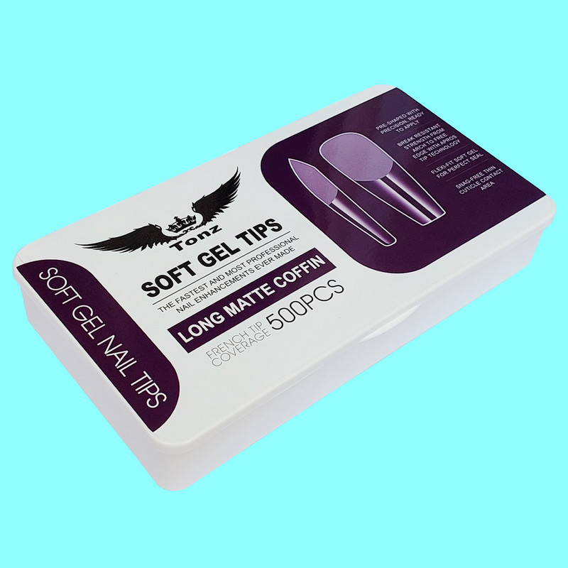 تیپ کاشت ناخن تونز مدل soft gel مجموعه 500 عددی