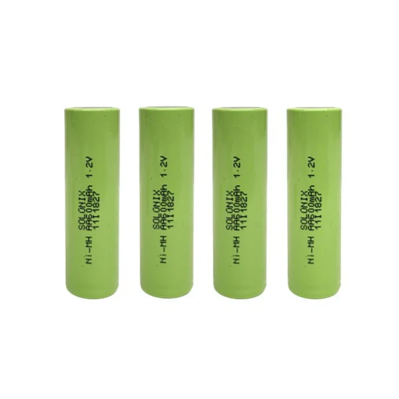 باتری قلمی قابل شارژ سولونیکس مدل  صنعتی 600mAh سرتخت بسته 4 عددی