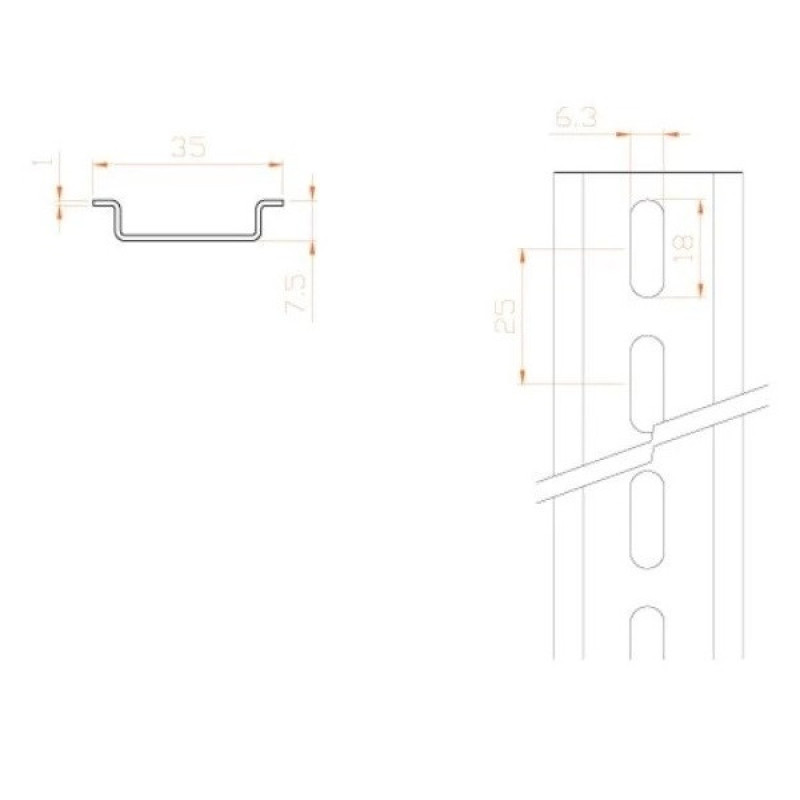 ریل رعد مدل مینیاتوری کد 20cm مجموعه 2 عددی
